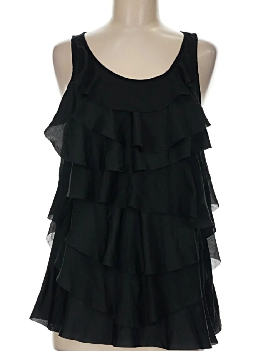 Ann Taylor LOFT Elegant Black Layered Tank Top NEW WITH TAGS